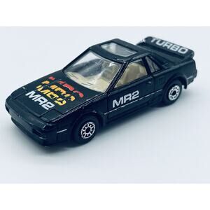 Vintage MC TOY Toyota MR2 MR-2 Turbo Black 1:64 Diecast Car 3"